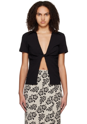 THIRD FORM Black Waffle Twist T-shirt