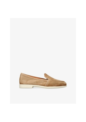 Womens Santoni Malibu Suede Loafers