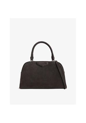 Womens Givenchy Antigona East-West Medium Suede Shoulder Bag