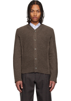 Comme des Garçons Homme Deux Brown Wool Cardigan