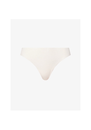 Womens Hanro Invisible Mid-Rise Stretch-Cotton Thong