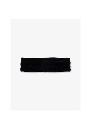 Womens Prada Triangle Logo Velvet Headband