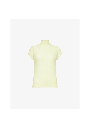 Womens Issey Miyake Wooly Pleats-66 Knitted Top