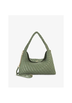 Womens Dune Deliberate Large Woven Faux-Leather Shoulder Bag
