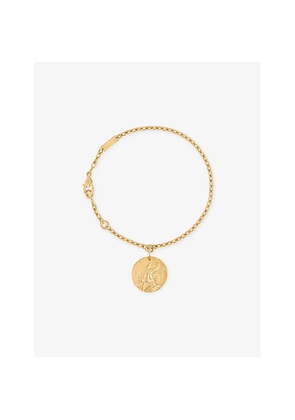 Womens Van Cleef & Arpels Zodiaque Medal Aquarius 18ct Yellow-Gold Bracelet