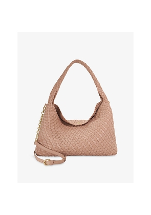 Womens Dune Deliberate Large Woven Faux-Leather Shoulder Bag