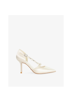 Womens Dune Declaration Bridal Heeled Satin Courts
