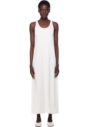 TOTEME Off-White Scoop-Neck Sablé Midi Dress