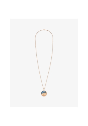 Womens Van Cleef & Arpels Zodiaque Cancer 18ct Rose-Gold and Blue Quartz Pendant Necklace