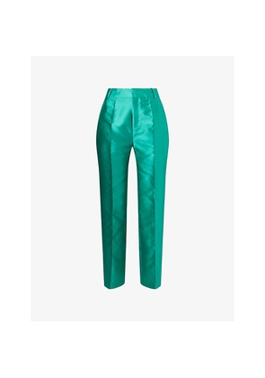 Womens Destree Tailored Straight-Leg Satin Trousers