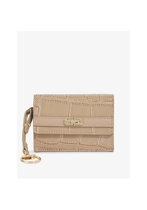 Womens Dune Kimble Reptile-Effect Leather Card Holder