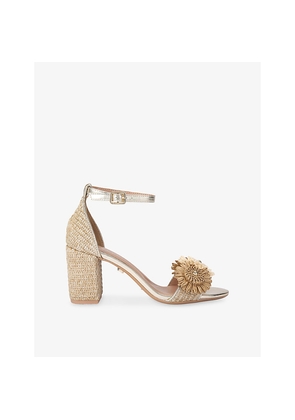 Womens Carvela Sorrento Flower Raffia Heeled Sandals
