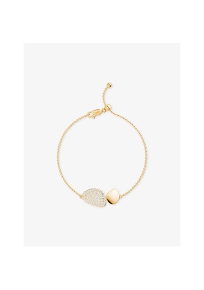 Womens Apm Monaco Soleil Galet 18ct Yellow-Gold Plated Alloy and Cubic Zirconia Bracelet