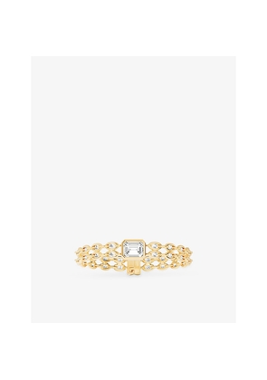 Womens Apm Monaco Soleil Éclat 18ct Yellow-Gold Plated Alloy and Cubic Zirconia Bracelet