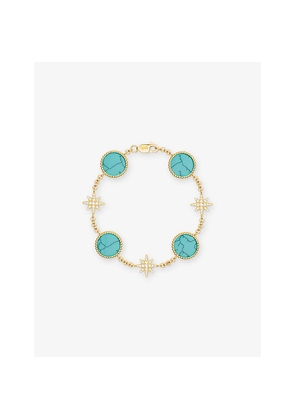 Womens Apm Monaco White Nacre Météorites 18ct Yellow Gold-Plated Bracelet