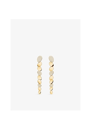 Womens Apm Monaco Galet 18ct Gold-Plated and Cubic Zirconia Drop Earrings