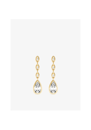Womens Apm Monaco Éclat 18ct Gold-Plated and Cubic Zirconia Chain Earrings