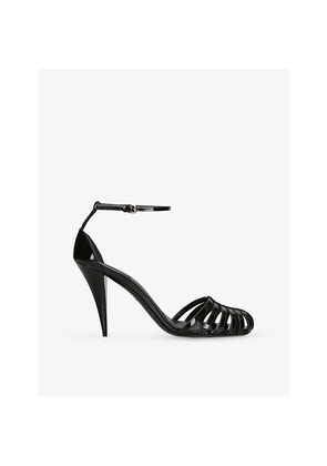 Womens Givenchy Cage Leather Heeled Sandals