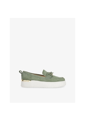 Womens Dune Glide Sport Platform Suede Loafers