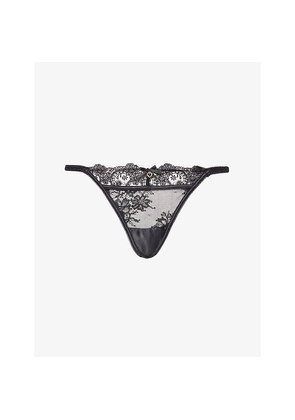 Womens Lounge Underwear Arabella Intimates Mid-Rise Lace Thong