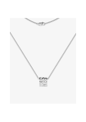 Womens Apm Monaco Ice Adjustable Sterling-Silver and Cubic Zirconia Choker