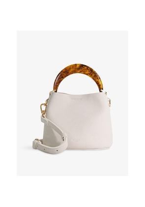 Womens Dune Dharla Moulded-Handle Leather Handbag