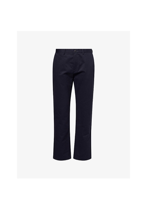 Mens Sunspel Drill Straight-Leg Cotton Trousers