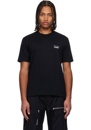 Comme des Garçons Homme Black Cotton Jersey Garment Print T-shirt