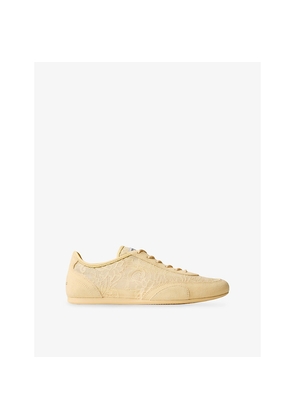 Womens Jimmy Choo Sunny F Lace and Suede Trainers