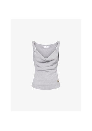 Womens Vivienne Westwood Anna Twisted-Straps Stretch-Cotton Top