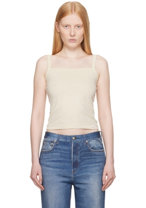 rag & bone Off-White 'The Slub Square Neck' Tank Top