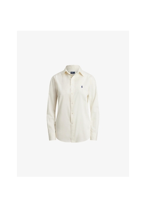 Womens Polo Ralph Lauren Brand-Embroidered Classic-Fit Cotton Shirt