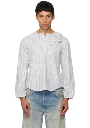 Ashley Williams Green Stripe Bow Shirt
