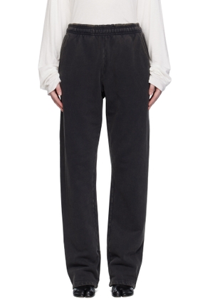 Entire Studios Black Straight-Leg Sweatpants