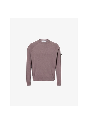 Mens Stone Island Badge Crewneck Cotton Jumper