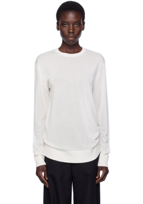 TOTEME White Long-Sleeve Knit T-shirt