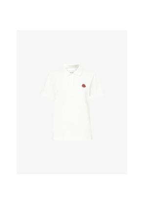 Womens Moncler Grenoble Badge-Embroidered Cotton-Piqué Polo Shirt
