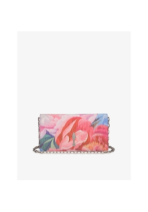 Womens Christian Louboutin Bettina Peony-Print Woven Clutch