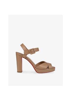 Womens Christian Louboutin Cora 100 Leather Heeled Sandals