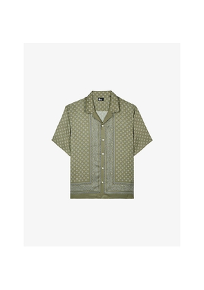 Mens The Kooples Bandana Print Short-Sleeve Woven Shirt