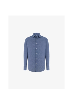 Mens Boggi Slim-Fit Stretch-Twill Shirt