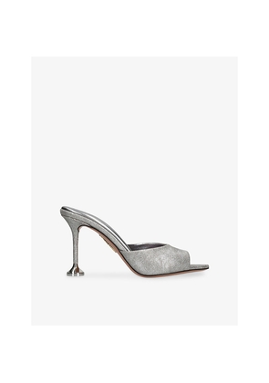 Womens Aquazzura Bisous 85 Leather Mules
