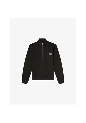 Mens Diesel S-Ginn-Zip-Iod Zip-Up Cotton-Jersey Sweatshirt