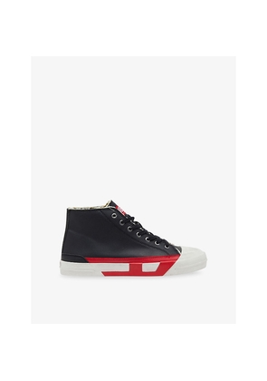 Mens Diesel S-D-Verse Mid Faux-Leather Trainers