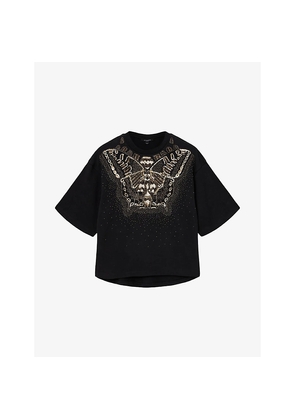 Womens Allsaints Glide Amelie Embellished Cotton T-Shirt