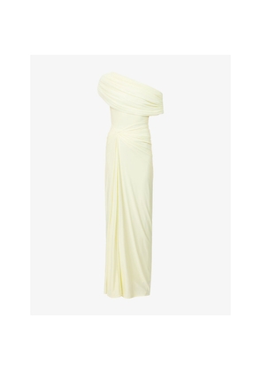 Womens Deme Katya Off-Shoulders Stretch-Woven Maxi Dress