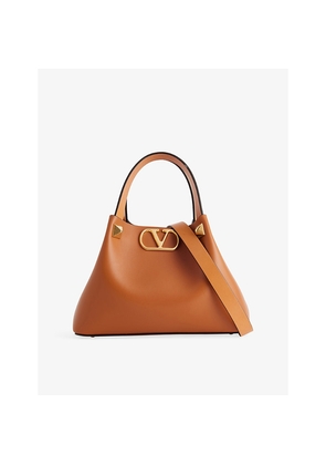 Womens Valentino Garavani Vlogo Small Leather Tote Bag
