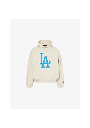 Mens Fear Of God Essentials mlb L.A Dodgers Graphic-Print Cotton-Blend Hoody