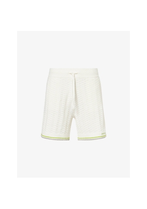 Mens Casablanca Tennis Drawstring Stretch-Cotton Blend Shorts