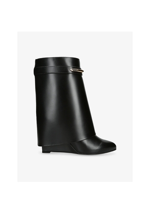 Womens Givenchy Shark 95 Leather Ankle Boots